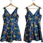 CeCe Havana Fiesta Jacquard Tropical Floral Print Mini Dress Womens 8 Sleeveless Photo 2
