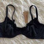 SKIMS  Fits Everybody Lace Demi Underwire Bra Onyx Size 38D Photo 0