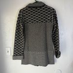 Chiaramente‎ Italy Wool Blend Cardigan Sweater Button Front Black Beige Small Photo 5