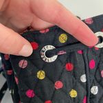 Vera Bradley NWOT  black Havana‎ dot patterned drawstring magnetic backpack bag Photo 7
