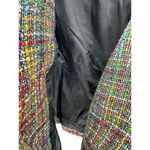 Coldwater Creek  Black Multicolor Tweed Zip Up Blazer Jacket Shaped Women 14 P Photo 6