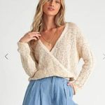 Billabong NWT  “Sweet Bliss” cream wrap Sweater. Size Small Photo 1