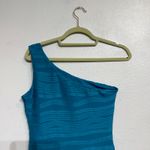 Heart soul  Turquoise One Shoulder Mini Bodycon Dress Sz S Photo 6