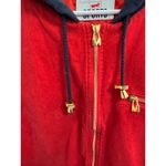 mondi SPORTS Hooded Zip Front Color Block Red & White Jacket Womens Size L‎ Size L Photo 6