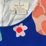 Kate Spade  Size 12 Ramona Top Hi-Low Hem Blue Multi Floral Pattern Short Sleeve Photo 1