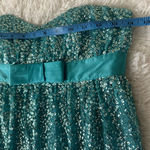 Betsey Johnson Vintage Rare Turquoise Babydoll Sequin Party Dress Photo 8