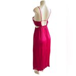 ZARA  Raspberry Satin Wrinkle Effect Cut Out Midi
Dress NWT Photo 12