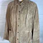 Coldwater Creek tan suede leather jacket womens size 1X Photo 8