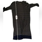 Lafayette 148 Silk Blend Long‎ Sleeve Navy Blue Striped Mid Length Cardigan Sz L Size L Photo 11