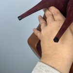 Gucci Betty classic t-strap burgundy high heel suede leather shoes size 40.5 Photo 6