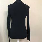 Athleta Futures Black Turtleneck Sweater Size Small Long Sleeve Ribbed Shoulder Photo 8