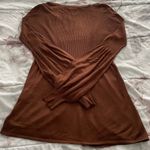 On Sunset Los Angeles silk blend brown balloon sleeves cardigan, size M cottage Size M Photo 11