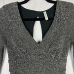 Free People  Heartstopper Dress Gray XS Long Sleeve Tweed Mini Fit & Flare Skater Photo 5