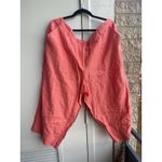 Talbots NWT Loose Fit Pink 100% Linen 3/4 Pants Photo 3