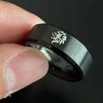 Lion King Black Stainless Steel ring Photo 2