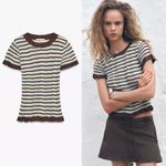 ZARA  NWT crochet short sleeve knit top Photo 1