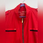 Onque Woman Vibrant Red Jacket with Black Trim Size undefined Photo 3
