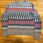 st. john's bay  Women's Multicolor pullover long sleeve FairIsle sweater|Size:M Photo 7