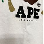 A bathing ape Logo W/Palm Trees Hooded Sweatshirt White Women’s Size Large Photo 4