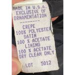 Vintage Maxi Dress Satin Bow Front Bodice Off Shoulder Sleeves Black Womens M Size M Photo 7