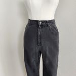 Vintage 90s Liz Claiborne Black Denim High Waisted Tapered Mom Jeans Short 8 Photo 1