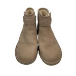 UGG  Sz 6 Boots Rella Beige Suede Shearling Lined Ankle Short Booties Snap Strap Photo 1