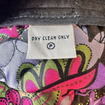 Lilly Pulitzer Black Snap Button Floral Quilted Poly Faux Fur Vest Jacket Large Photo 5