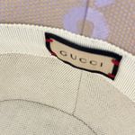 Gucci NWT Authentic Lavender Denim Monograms GG Leather Brim Jumbo Hat In Size M Photo 4