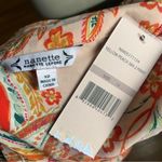 Nanette Lepore  Yellow Peach Paisley Floral Print Pintuck Button Front Midi Dress Photo 5