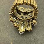 Vintage Boho Floral Shaped Gemstone Stretch Band Ring Jewelry Silver Photo 5