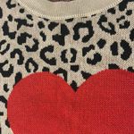 Time & Tru  Heart And Animal Print Sweater in size L (12-14) Photo 3