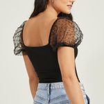 These Three Boutique Puff Sleeve Swiss Dot Top Photo 0