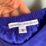 Amanda Uprichard  Blue Silk Faux wrap Dress S Photo 3