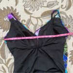 Great Lengths Swimsuit Tropical Floral One Piece 14 Purple Photo 3