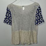 Anthropologie Deletta Beaded Lace Peplum Top Short Sleeve Shirt Blouse Women’s S Photo 7