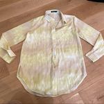 Nasty Gal Tie Dye Oversized Button Front Curved Hem Shirt Size US4 Photo 0