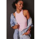 Pilcro Anthropologie  Sustainable Ribbed Tank Top In Pink Size S Photo 2