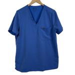 FIGS Catarina One-Pocket Scrub Blue Womens Top Size L Photo 1