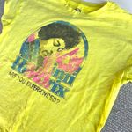 Vintage Jimi Hendrix Neon Yellow Baby Tee Shirt Size S Photo 4