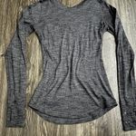 Lululemon  5 Mile Long Sleeve Tiger Space Dye Dark Slate Black Photo 0
