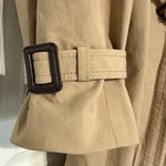 Talbots Belted Trench Satin Animal Print Lining Size 10 NEW Photo 4