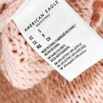 American Eagle Striped Oversized Boxy Knit Loose Slouchy Sweater Top Pink Small Photo 6