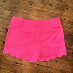 Loft scalloped hem bright pink 4” preppy chino 4 shorts Photo 2