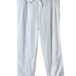 Old Navy  White Linen Blend Ankle Pants Drawstring Waist Women’s Size Large Photo 0