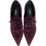 L'Agence L’AGENCE Velvet Pointed Toe Oxfords in Burgundy Size 6 Photo 2