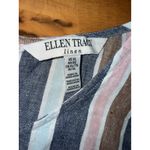 Ellen Tracy  Linen Striped Sleeveless Tank Top Women XL summer breezy boho casual Photo 1