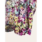 CAbi Eden Multicolor Floral Print Short Sleeve Faux Wrap V-Neck Top Size Small Photo 1