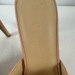 Wild Diva‎ Lounge Vegan Leather Square Open Toe Stiletto Heeled Pump in Tan Sz 8 Photo 5