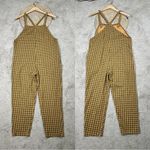 Known Supply Women’s Organic Cotton Cadence Overall Retro in Apricot Plaid M Yellow Size M Photo 2