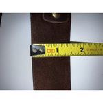 Suede Cowhide Leather Belt for Women Brass Ring Buckle Brown Strap 43" Western Photo 5